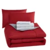 7-Piece Red Solid Bed in a Bag