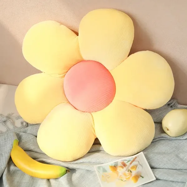 Stuffed Six Petal Flower Cushion